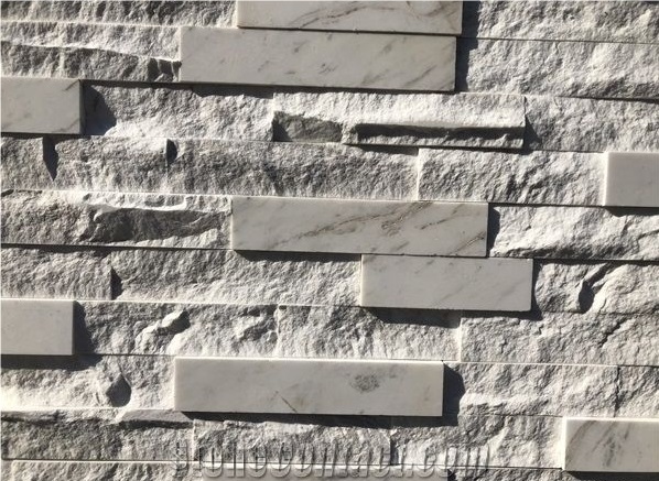 Marble Ledger Panel Cultured Stacked Stone Veneer