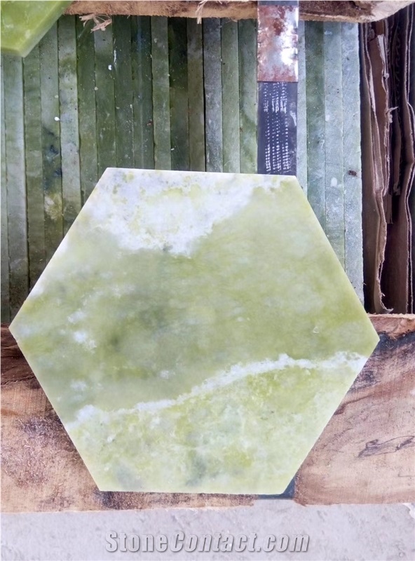 Ming Green Marble Mosaic Tile Dandong Green Polished Mosaic