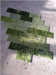 Ming Green Marble Mosaic Tile Dandong Green Polished Mosaic