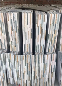 Mixed Color Quartzite Feature Wall Cultured Stone