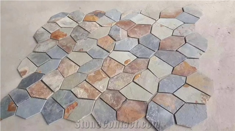 Multicolor Slate Flagstone Paving Walkway Pavers
