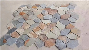 Multicolor Slate Flagstone Paving Walkway Pavers