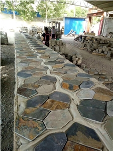 Multicolor Slate Flagstone Paving Walkway Pavers