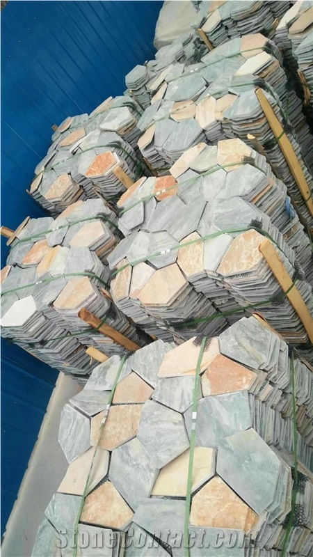 Multicolor Slate Flagstone Paving Walkway Pavers