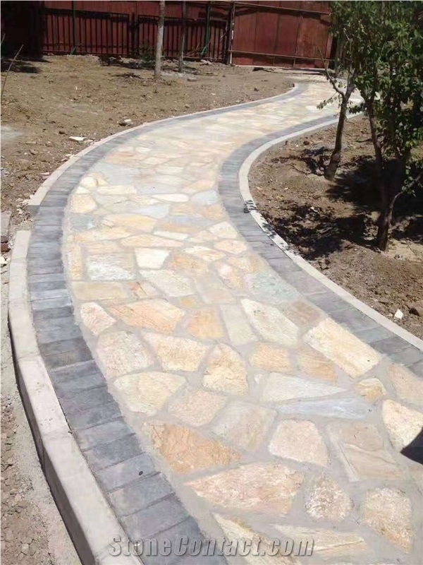 Multicolor Slate Flagstone Paving Walkway Pavers