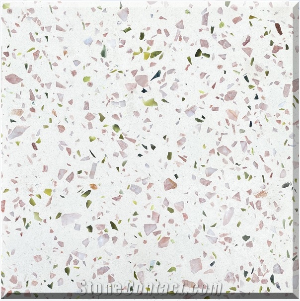 Multicolor Terrazzo Tiles Polished Wall Covering