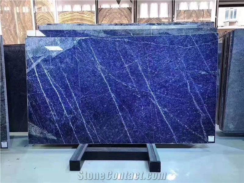 Natural Blue Lapis Lazuli Semiprecious Stone Tiles