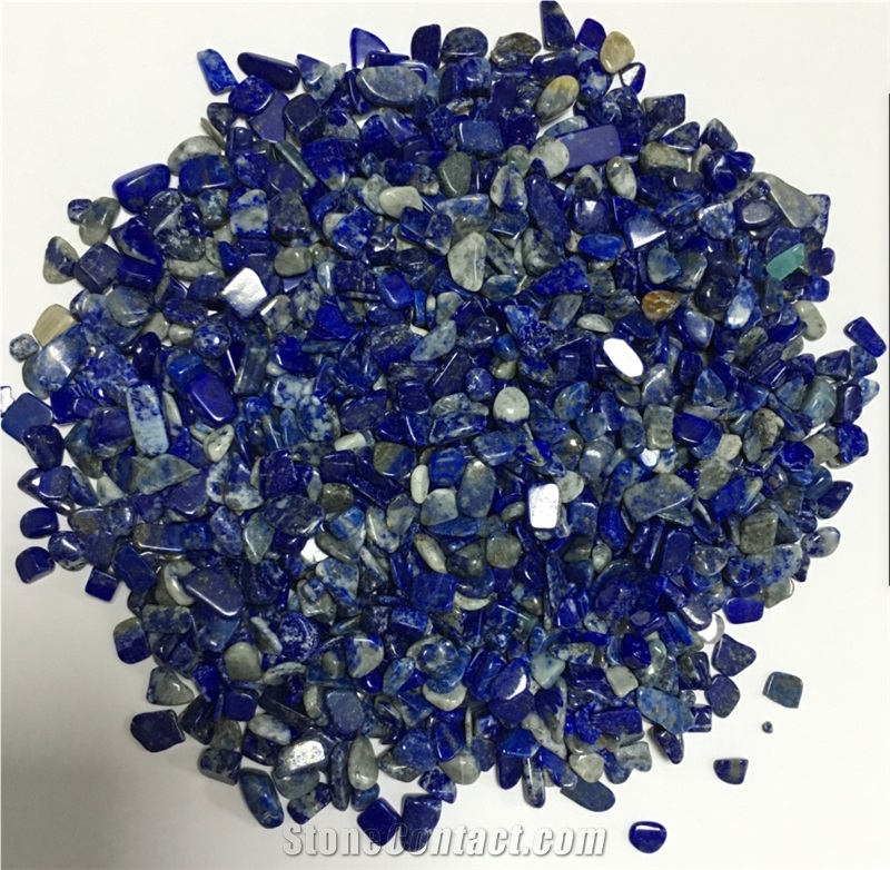 Natural Blue Lapis Lazuli Semiprecious Stone Tiles