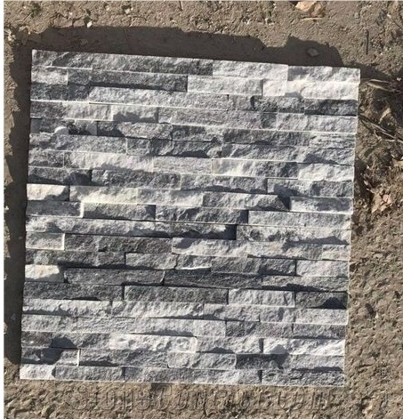 Natural White and Grey Quartzite Cultured Stone