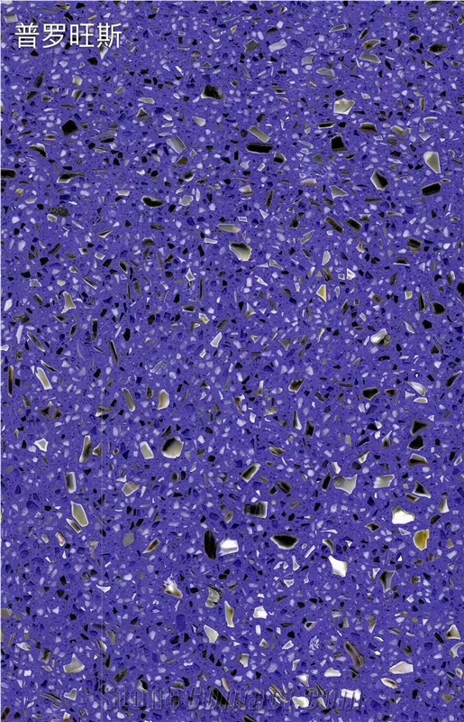 New Blue Terrazzo Tiles Artificial Stone Polished