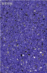 New Blue Terrazzo Tiles Artificial Stone Polished