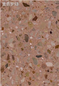 New Pink Terrazzo Tiles Artificial Stone