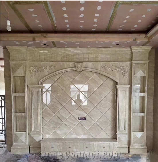 Oman Cream Light Marble Polished Tiles & Slabs