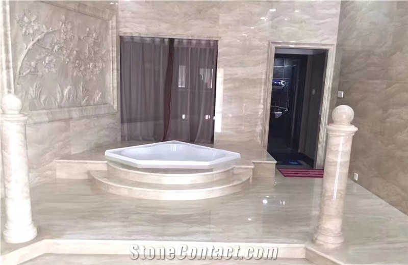 Oman Cream Light Marble Polished Tiles & Slabs