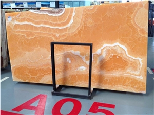 Orange Onyx Polished Wall Cladding Interior Design