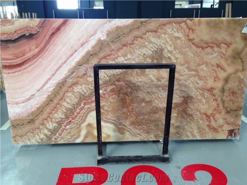 Orange Onyx Polished Wall Cladding Interior Design