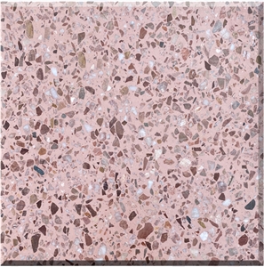 Pink Terrazzo Slabs Artificial Stone