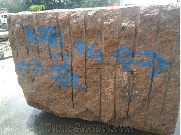 Red Multicolor India Granite Granite Blocks