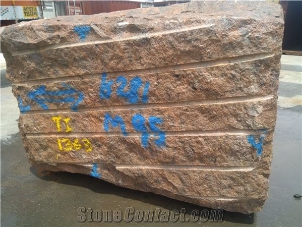 Red Multicolor India Granite Granite Blocks