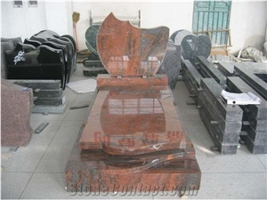 Red Multicolor India Granite Polished Monuments
