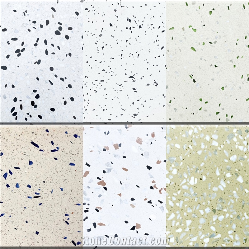 Red Terrazzo Tiles Artificial Stone Polished