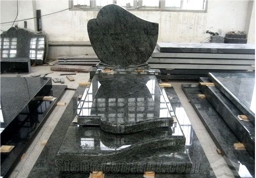 Romania Olive Green Granite Polished Monument