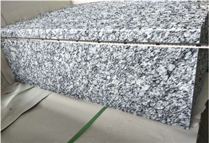 Sea Wave Granite,Spray White Polished Stair Treads