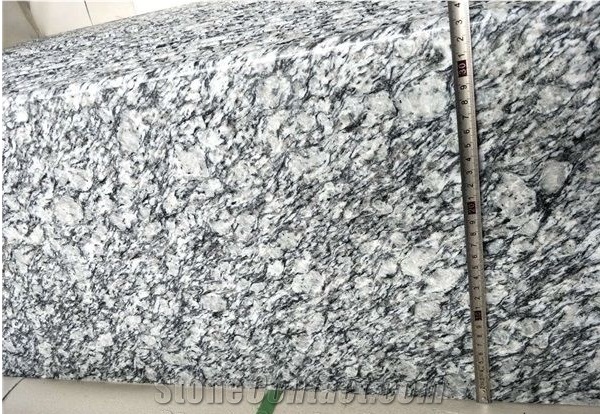 Sea Wave Granite,Spray White Polished Stair Treads