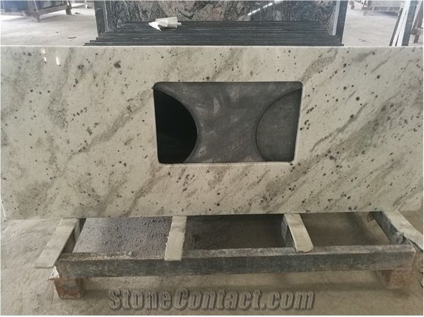 Srilanka White Granite Polished Kitchen Countertop