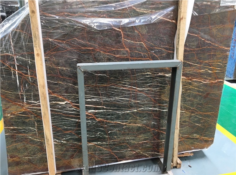St Brown With Golden Vein Saint Laurent Marble Slabs