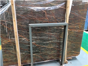 St Brown With Golden Vein Saint Laurent Marble Slabs