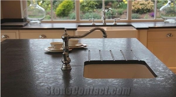 Steel Grey India Granite Polished Countertops