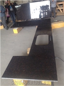 High Quality Tan Brown Granite Kitchen Perimeter Countertops