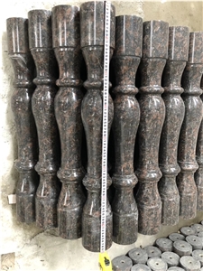 Tan Brown India Granite Polished Staircase Balustrade