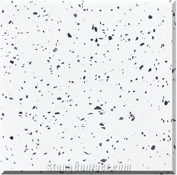 Terrazzo Tiles White Floor Covering Polished