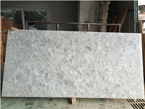 White Crystal Composite Semiprecious Slabs
