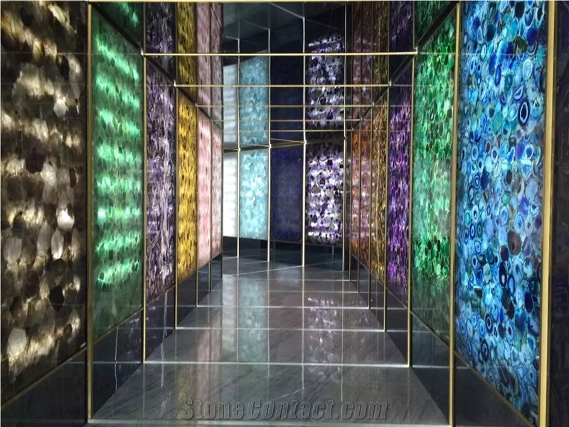 White Crystal Composite Semiprecious Slabs
