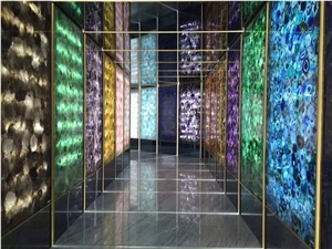 White Crystal Composite Semiprecious Slabs