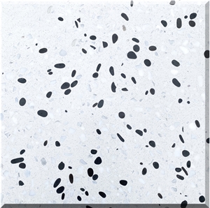 White Terrazzo Tiles Artificial Stone