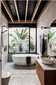 Wonderful White Terrazzo Tiles Artificial Stone Polished