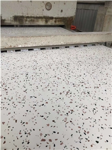 White Terrazzo Tiles Artificial Stone Polished