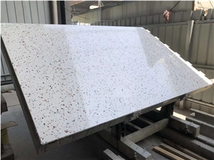 White Terrazzo Tiles Artificial Stone Polished