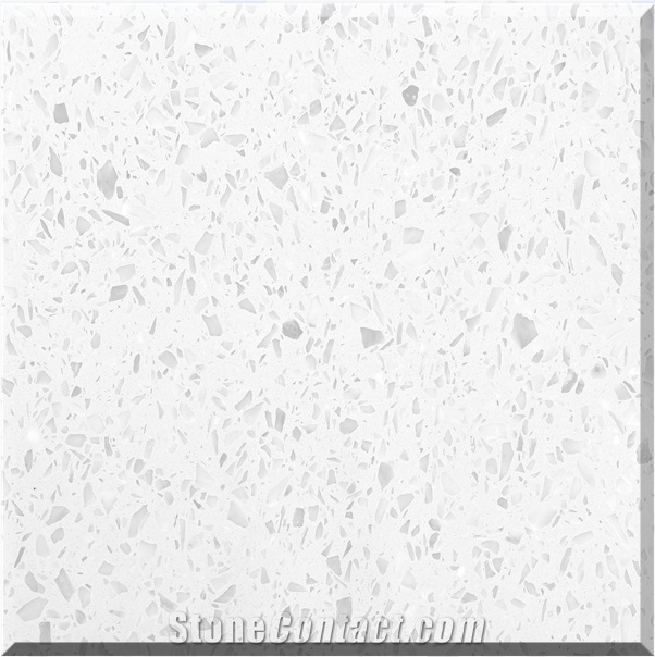 High Quality White Terrazzo Tiles Artificial Stone Polished