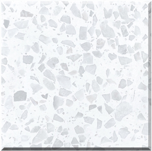 New White Terrazzo Tiles Artificial Stone