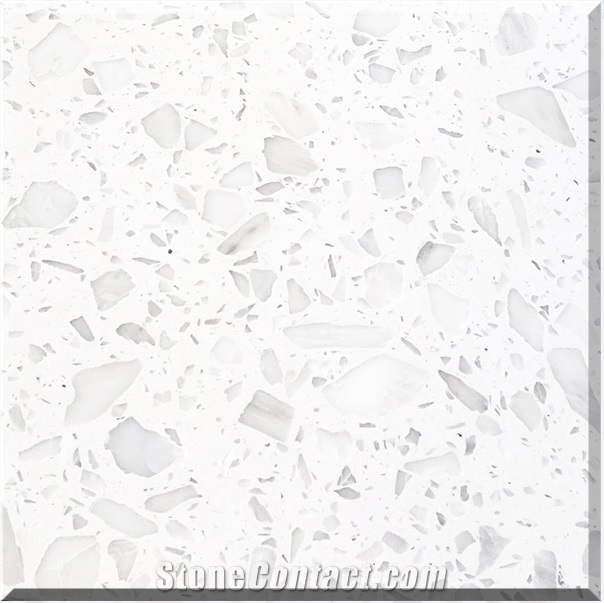 Hot Sale China White Terrazzo Tiles Artificial Stone