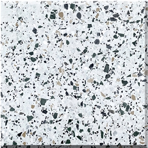 Hot Sale White Terrazzo Slabs Artificial Stone