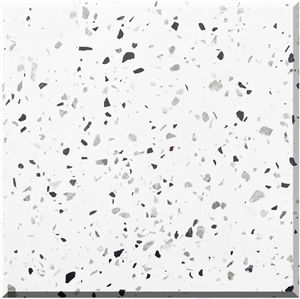 Low Price White Terrazzo Tiles Artificial Stone Polished