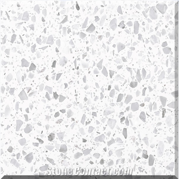 New High Quality White Terrazzo Tiles Artificial Stone