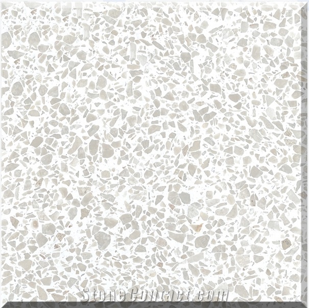 High Quality China White Terrazzo Tiles Artificial Stone