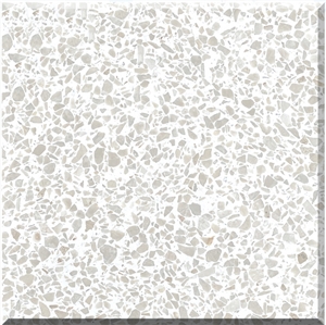 High Quality China White Terrazzo Tiles Artificial Stone